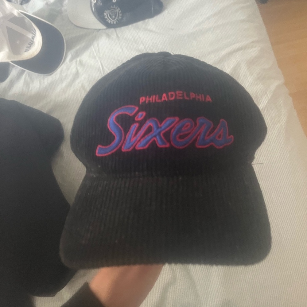 Black Sixers Corduroy Hat